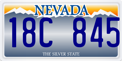 NV license plate 18C845