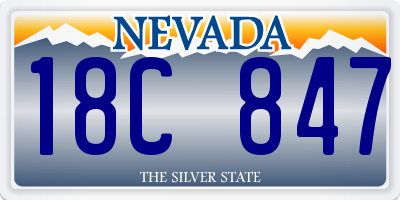 NV license plate 18C847