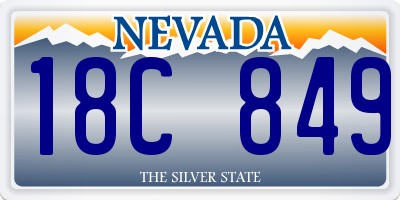 NV license plate 18C849