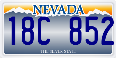 NV license plate 18C852