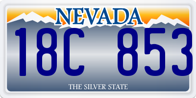 NV license plate 18C853