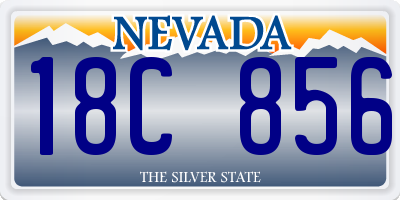 NV license plate 18C856