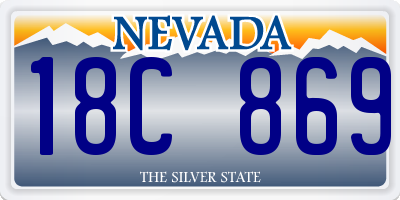 NV license plate 18C869