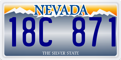 NV license plate 18C871
