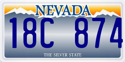 NV license plate 18C874