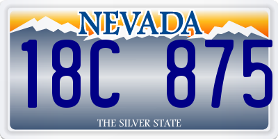NV license plate 18C875