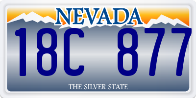 NV license plate 18C877