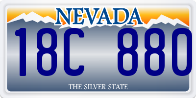 NV license plate 18C880