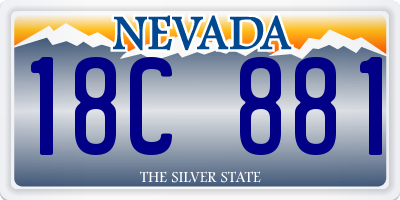 NV license plate 18C881