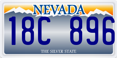 NV license plate 18C896