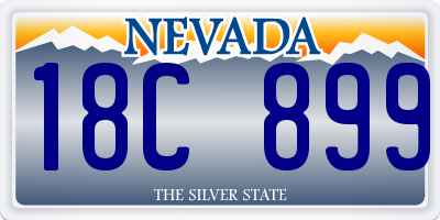 NV license plate 18C899
