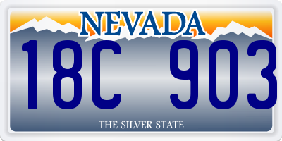 NV license plate 18C903