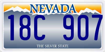 NV license plate 18C907