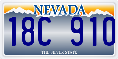 NV license plate 18C910