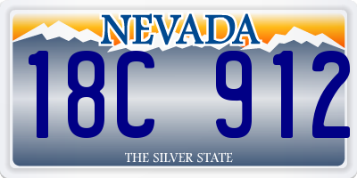 NV license plate 18C912