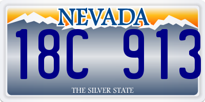 NV license plate 18C913