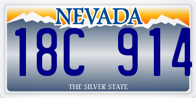 NV license plate 18C914