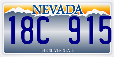 NV license plate 18C915