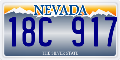 NV license plate 18C917