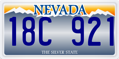 NV license plate 18C921