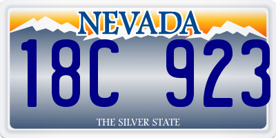 NV license plate 18C923