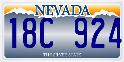NV license plate 18C924