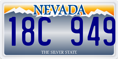 NV license plate 18C949