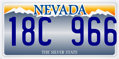NV license plate 18C966