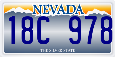 NV license plate 18C978