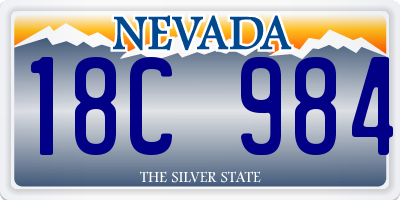 NV license plate 18C984