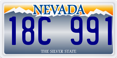 NV license plate 18C991