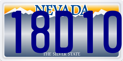 NV license plate 18D10