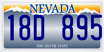 NV license plate 18D895
