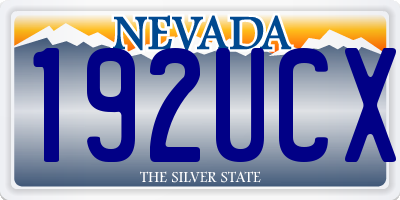 NV license plate 192UCX