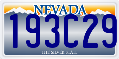 NV license plate 193C29