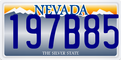 NV license plate 197B85