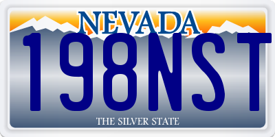 NV license plate 198NST