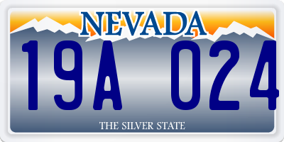 NV license plate 19A024