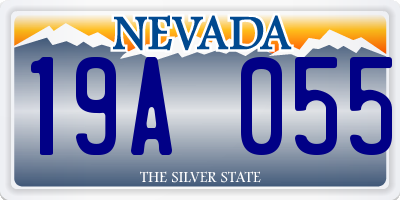 NV license plate 19A055