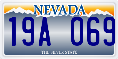 NV license plate 19A069