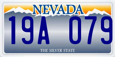 NV license plate 19A079