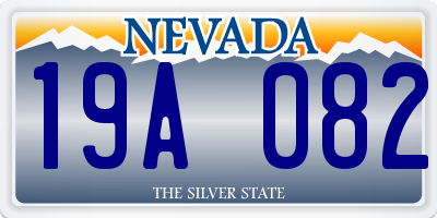 NV license plate 19A082