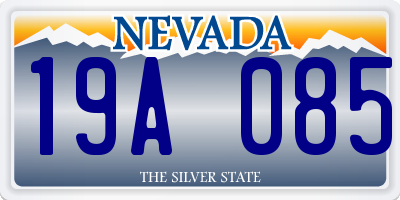 NV license plate 19A085