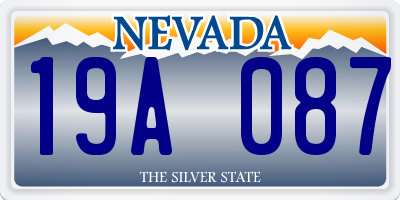 NV license plate 19A087