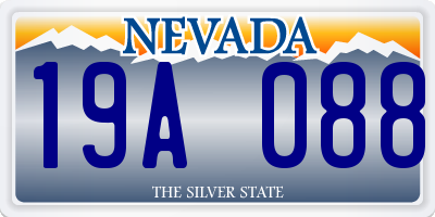 NV license plate 19A088