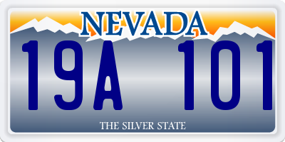 NV license plate 19A101