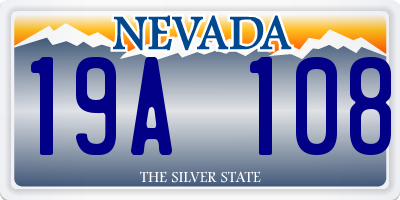 NV license plate 19A108