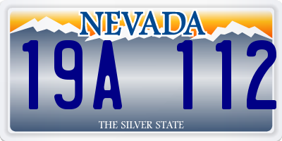 NV license plate 19A112