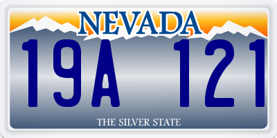 NV license plate 19A121