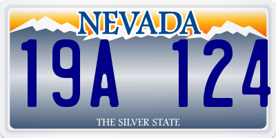 NV license plate 19A124